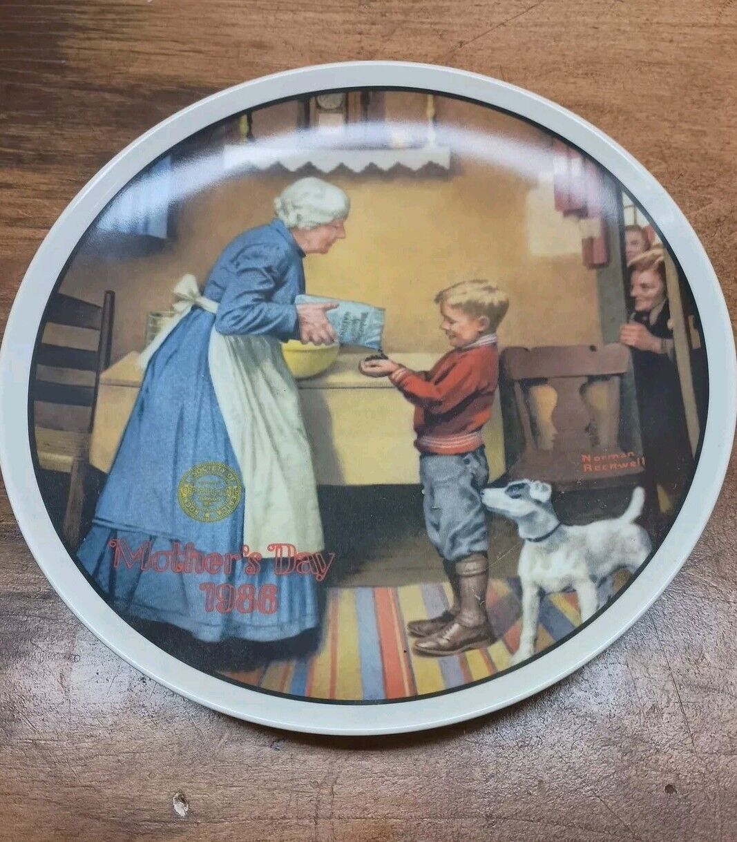 Knowles The Pantry Raid, Norman Rockwell  1986 Collector Plate  84 - R70 - 2.11