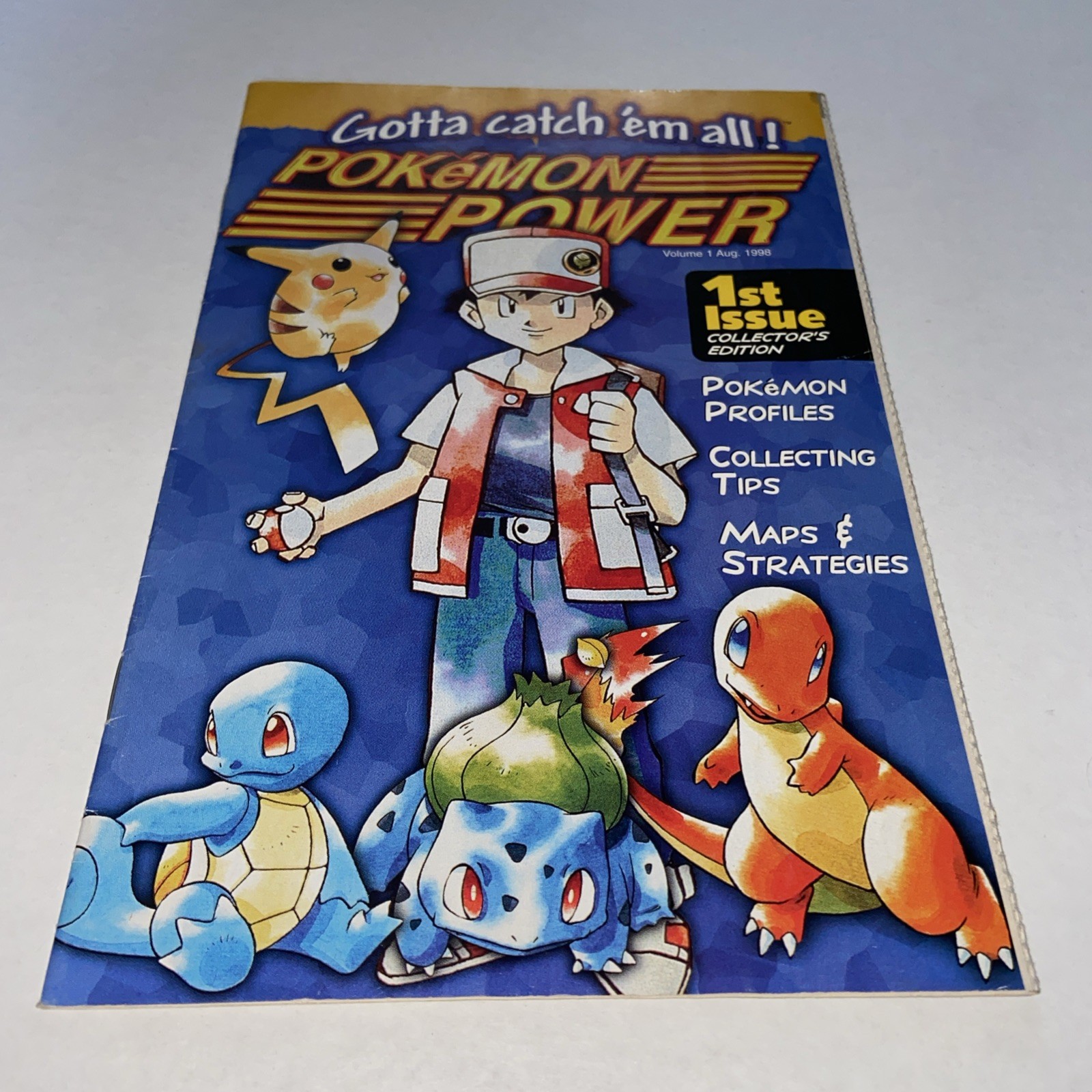 Pokemon Power Aug 1998 Vol. 1 Issue 1 Collector's Edition 1st Edition Detached