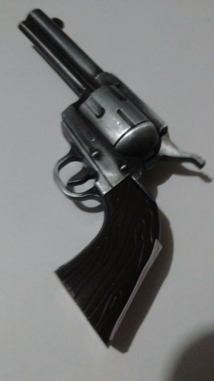 PEWTER COLOR GUN  REVOLVER LIGHTER Refillable Butane Pistol Torch Lighter 4-1/2\