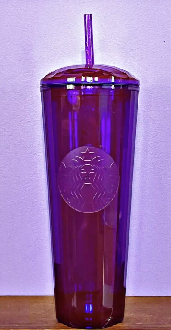 STARBUCKS PURPLE KALEIDOSCOPE DOME TUMBLER COLD CUP 24oz VENTI - NEW