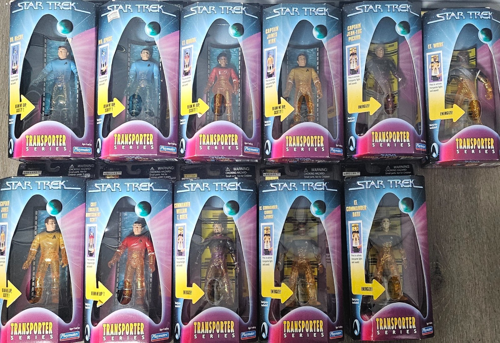 1998 Playmates Star Trek Transporter Series Lot of 11 Figures 1998 Playmates Star Trek Transporter Series Lot of 11 Figures