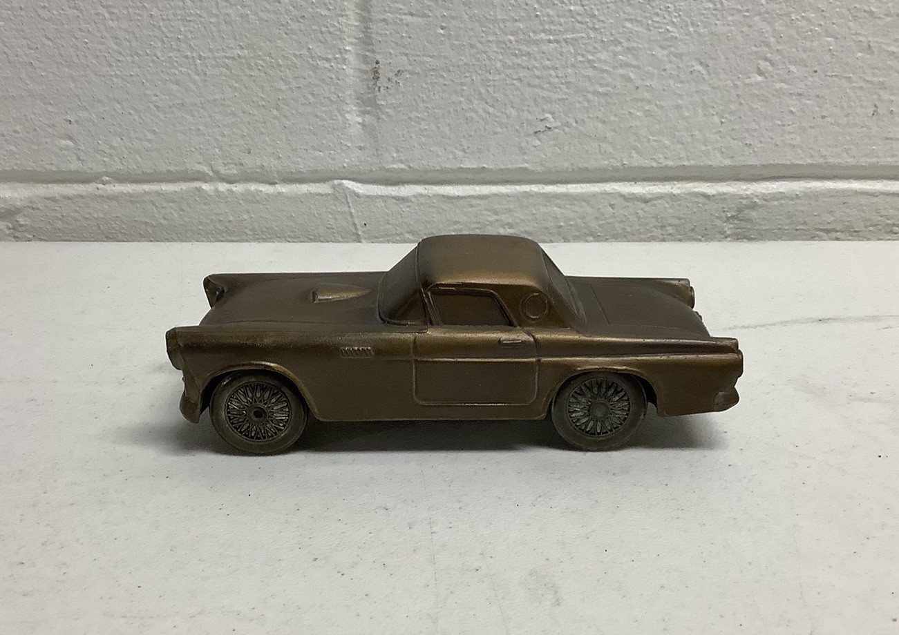 Banthrico Coin Bank 1955 Ford Thunderbird Coupe Coin Slot Vintage Retro 1974