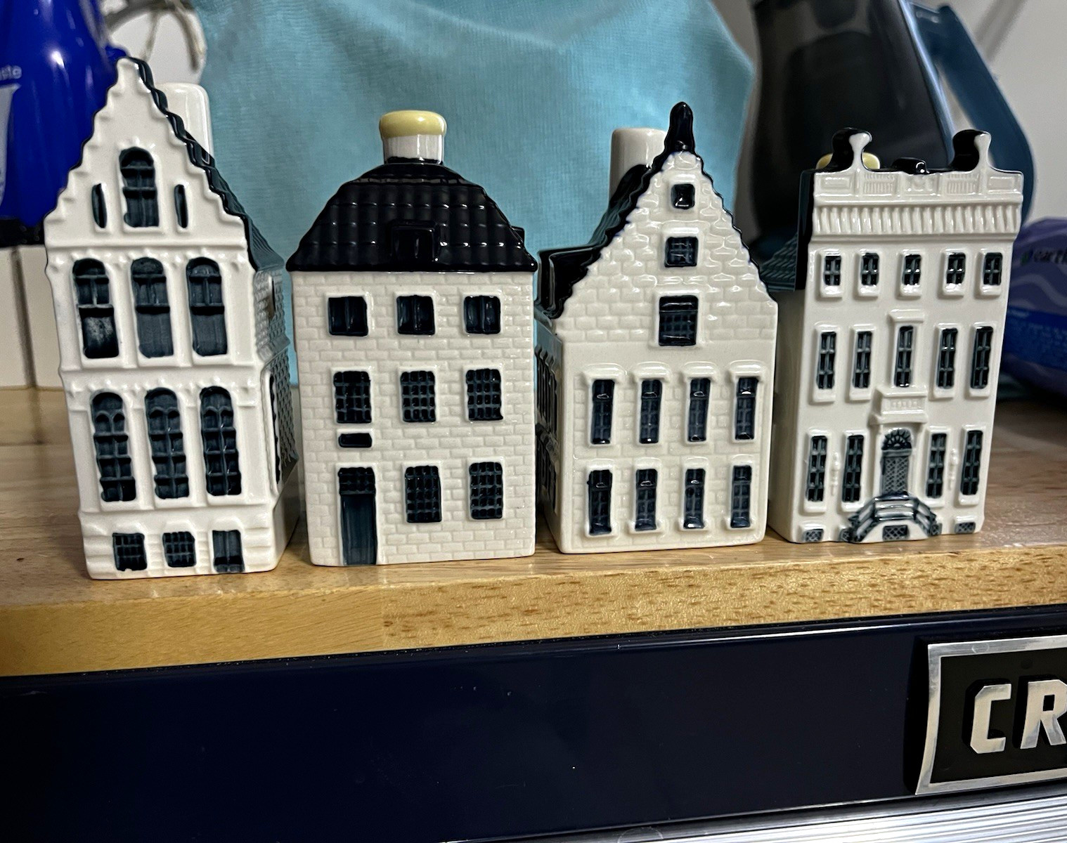 KLM Bols Amsterdam Delft Blue Houses Lot of 4 (#52, 55, 77, 83) empty