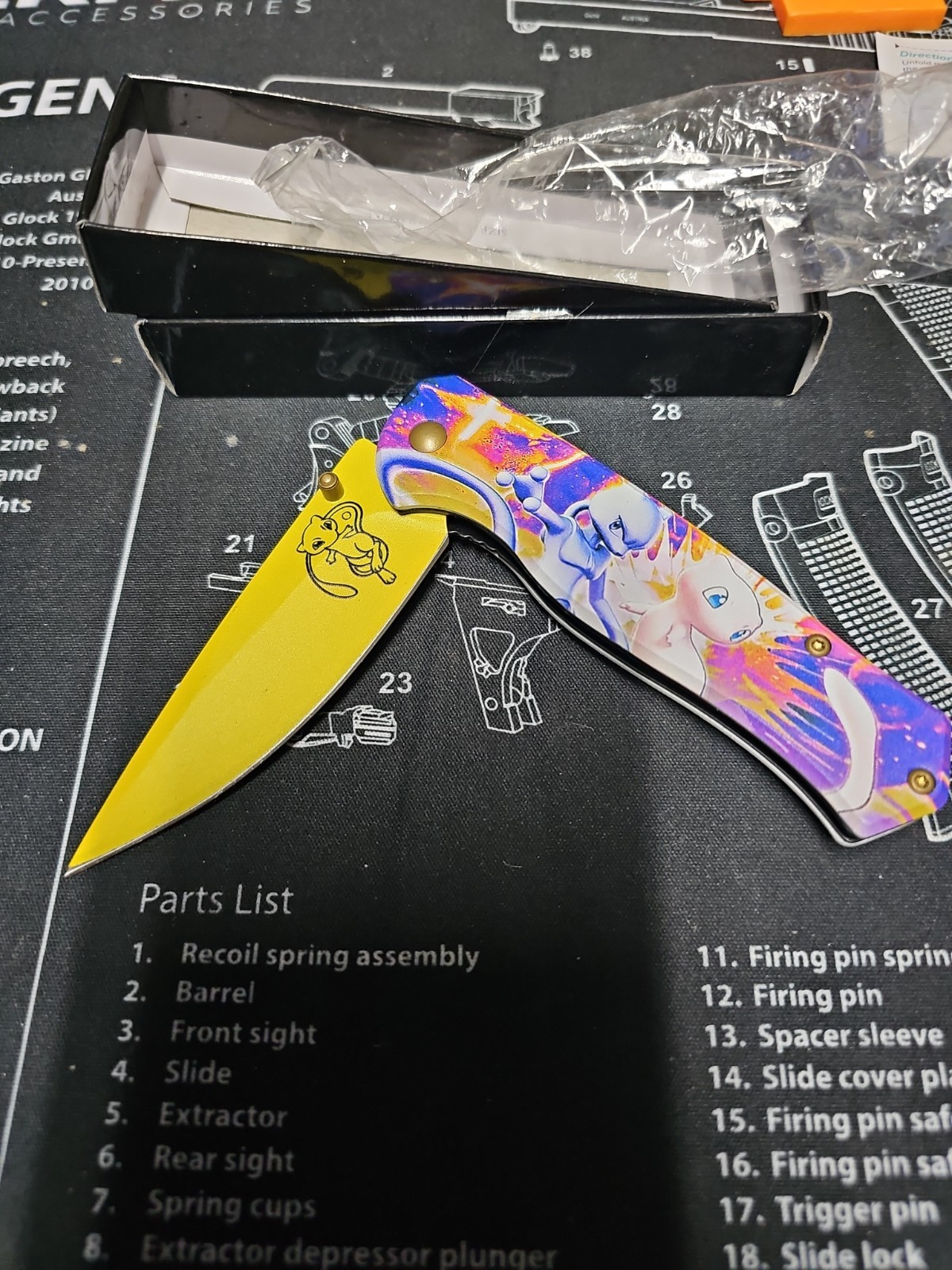 Pokemon Mew Mewtwo Pocket Knife Assisted Opening Collectible #8