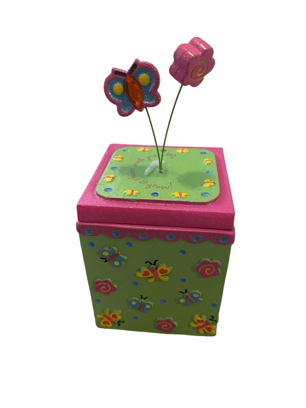 Claire’s Vintage Trinket Jewelry Box Flower Butterfly Kids