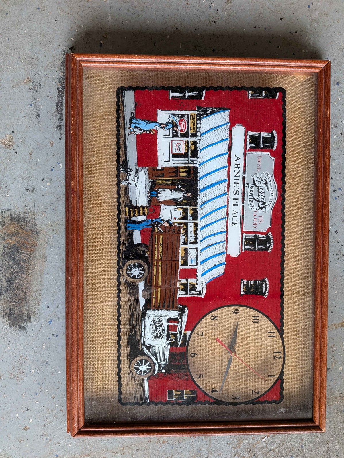 Vintage Dean's & Bays Dairy Truck Wall Clock Arnie's Place 1994 Wood Frame