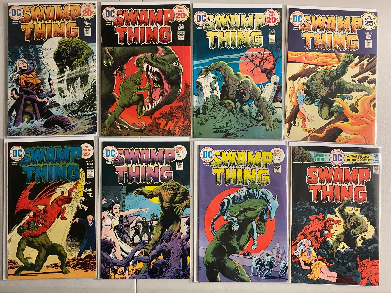 Swamp Thing lot #11-24 last issue of DC 1st (average 4.5 VG+) 10 diff (1974-\'76)