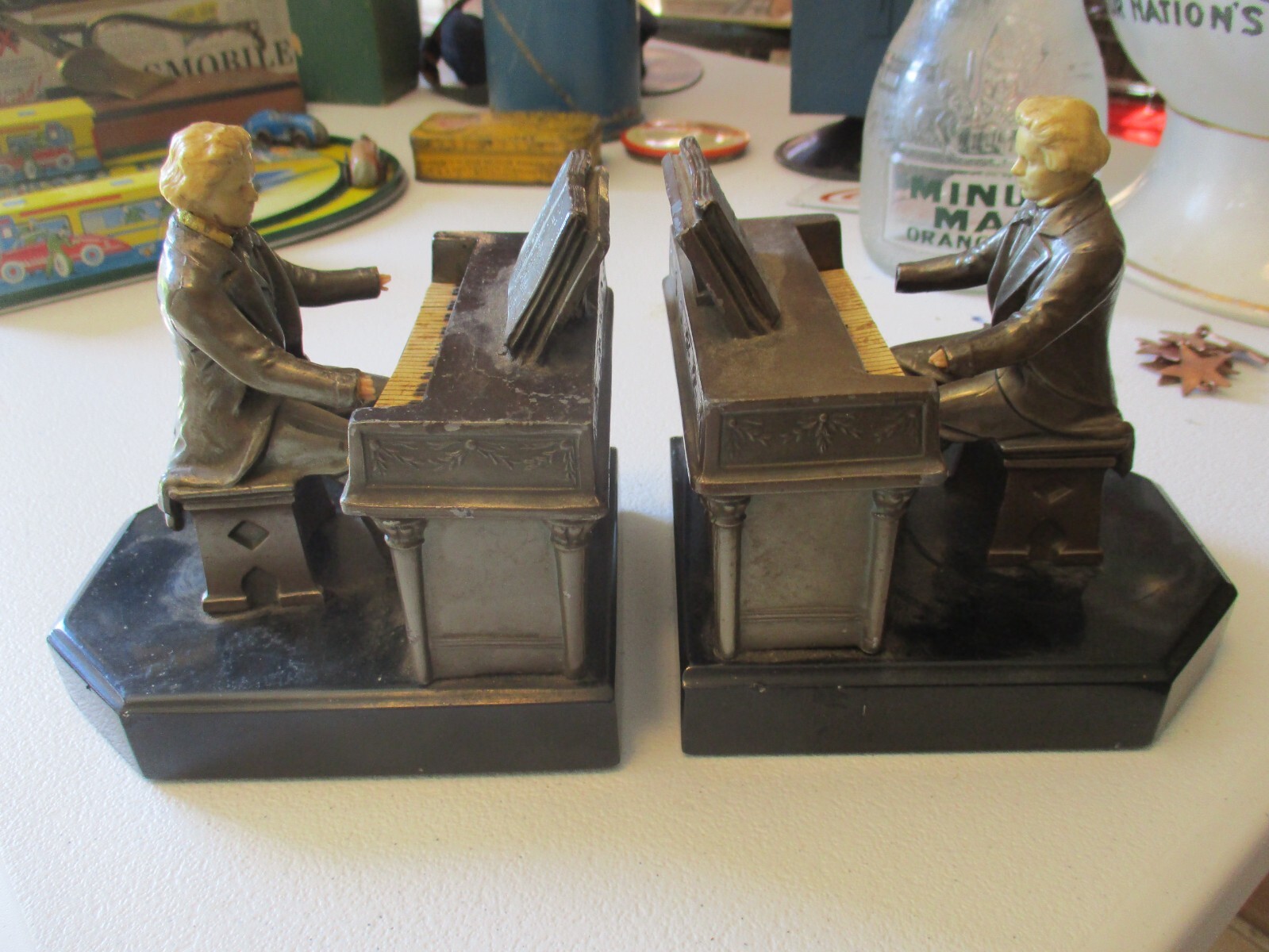 1932 J.B Hirsh Beethoven Piano Classical Brass matching set JRVHL bookends