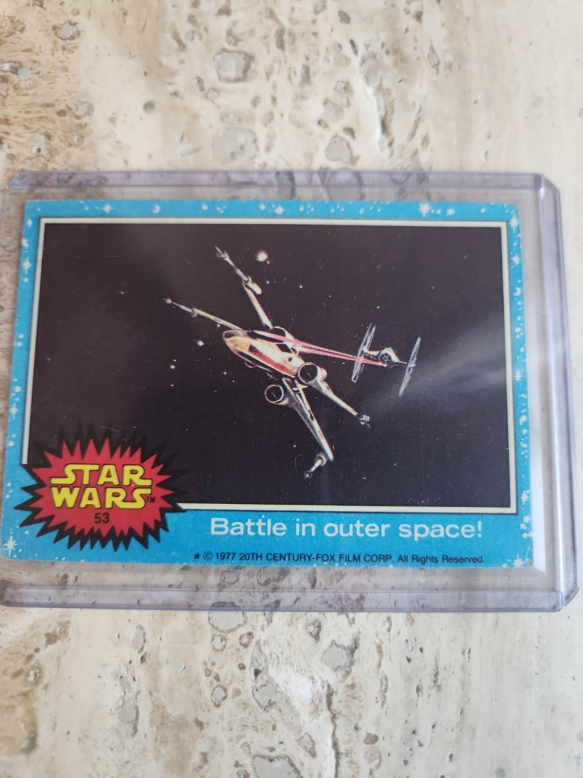 1977 Topps Star Wars Battle in Outer Space #53, Vintage Ungraded Card Blue 1977 Topps Star Wars Battle in Outer Space #53, Vintage Ungraded Card Blue