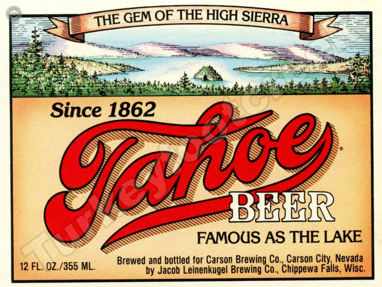 Tahoe Beer Label 9\