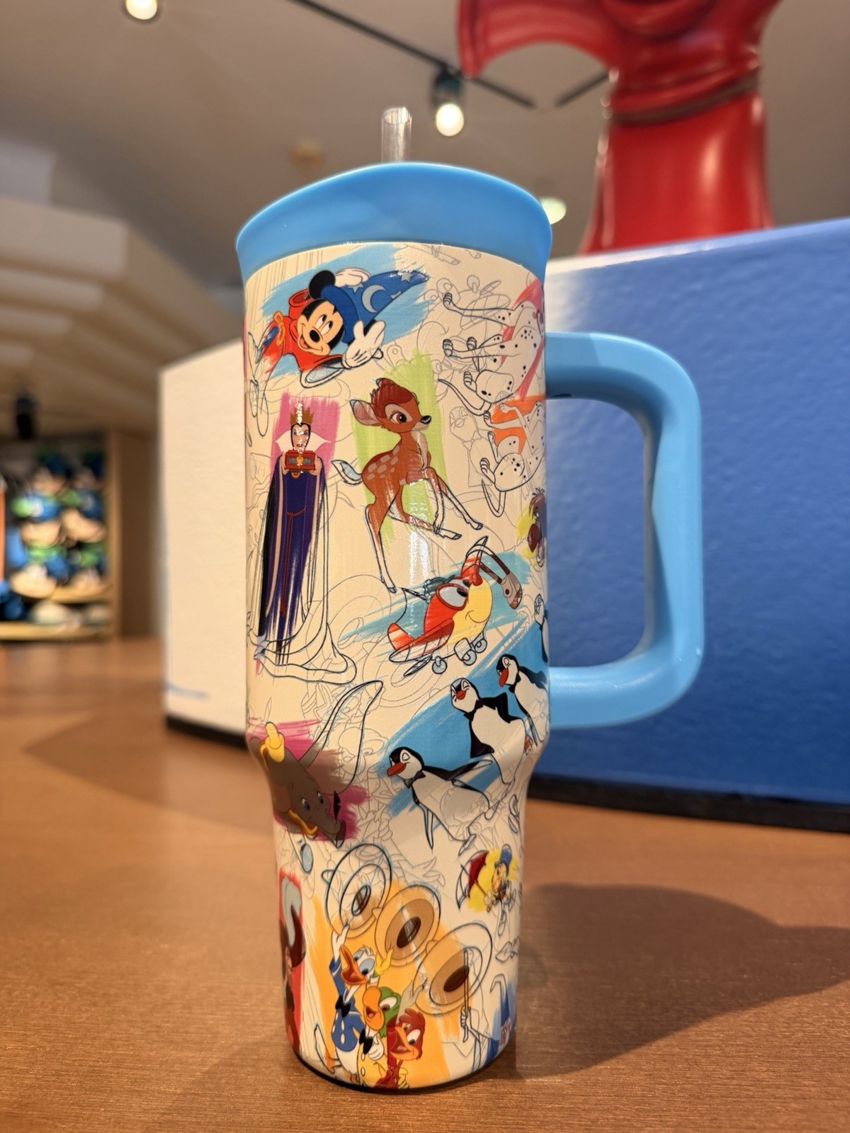 Disney Parks Animated Classics Character Sketch 30oz Tumbler Handle Straw 2026