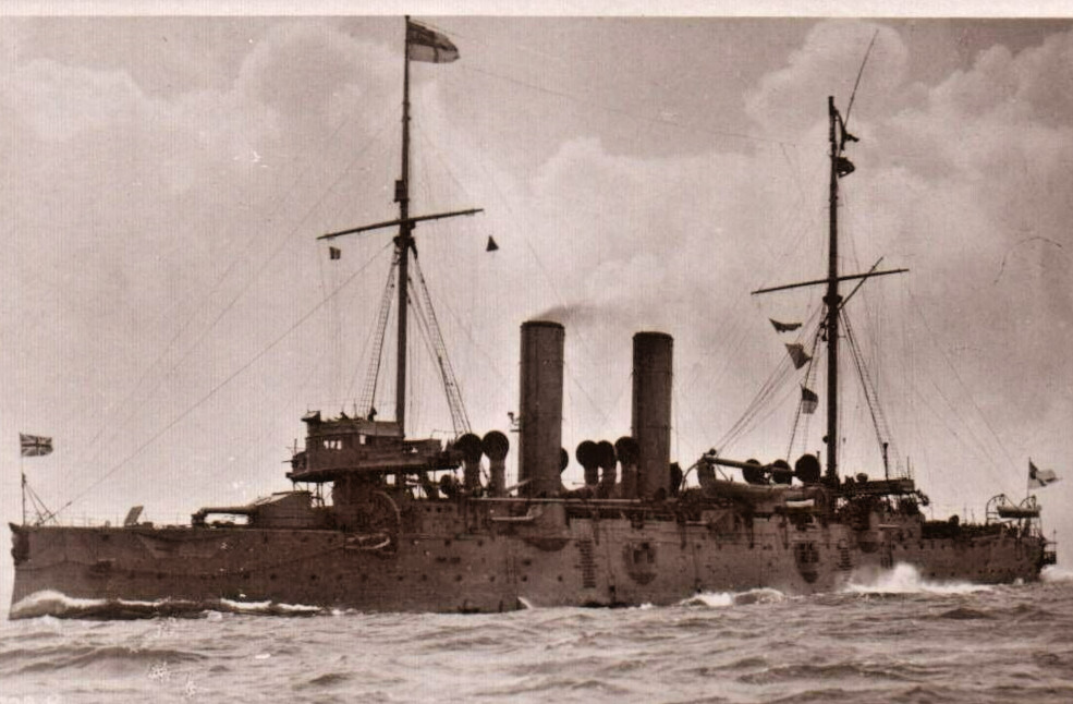 British Royal Navy HMS Edgar WWI RPPC  c.1910