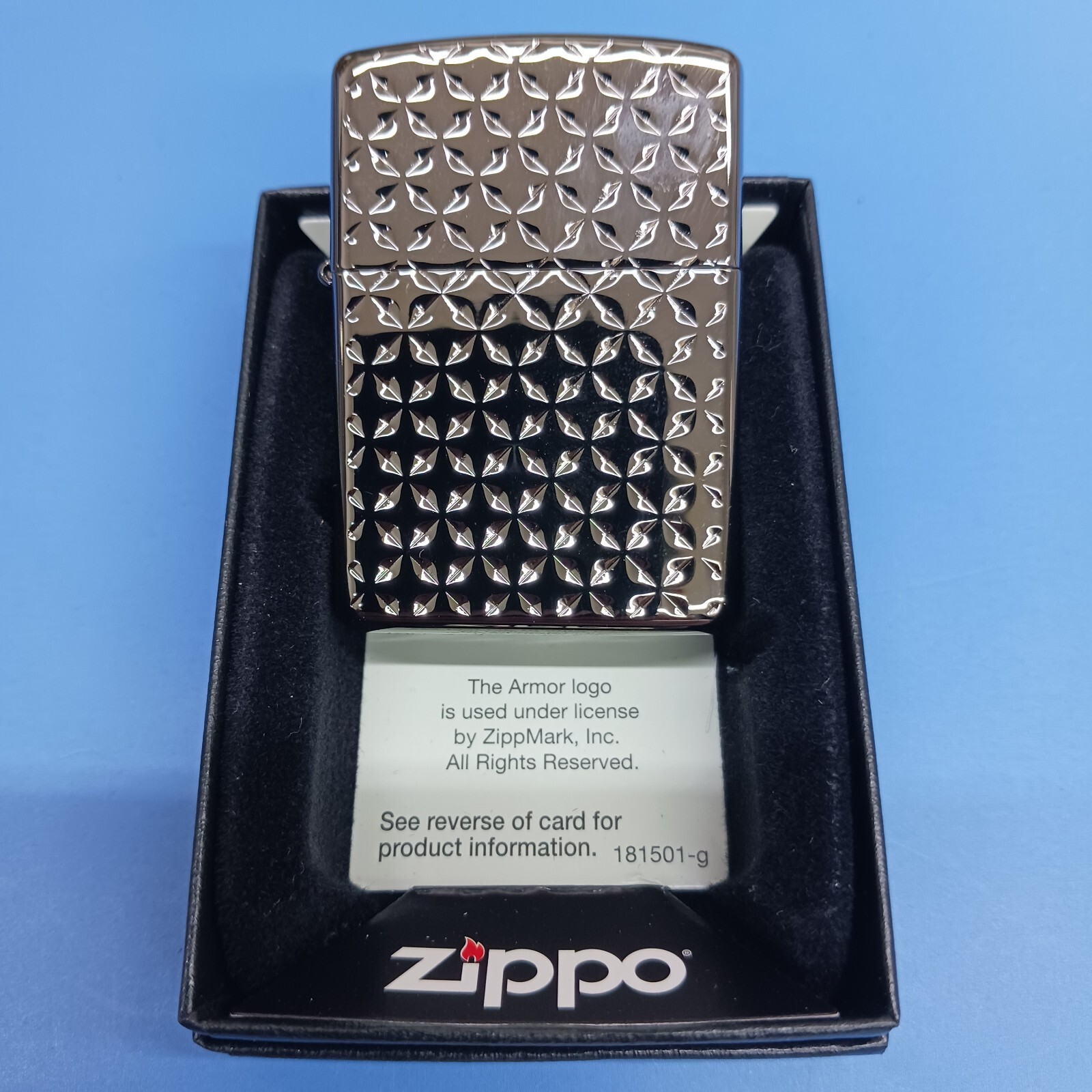 Zippo 28186 Armor Brite Cut High Polish Black Ice Zippo 28186 Armor Brite Cut High Polish Black Ice
