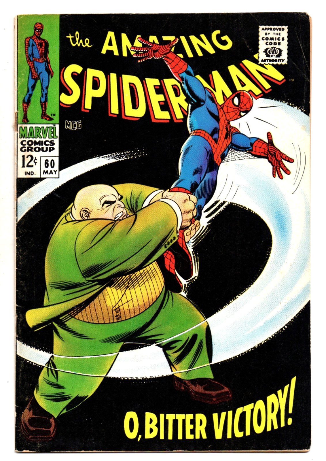 Vintage comic AMAZING SPIDER-MAN 60 Marvel 1968 Kingpin cover Romita art 6.5