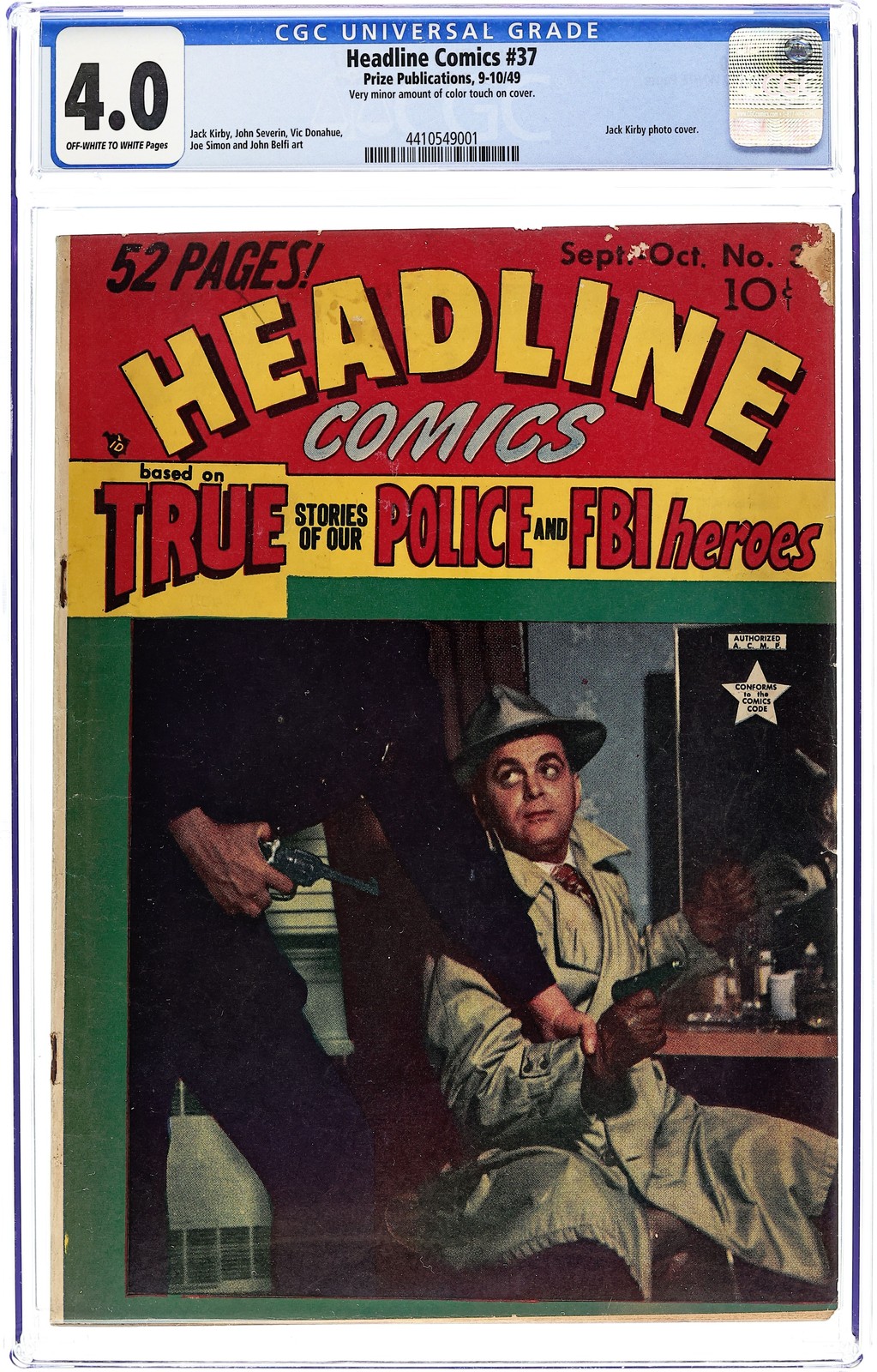 Headline Comics #37 CGC 4.0 1949 4410549001