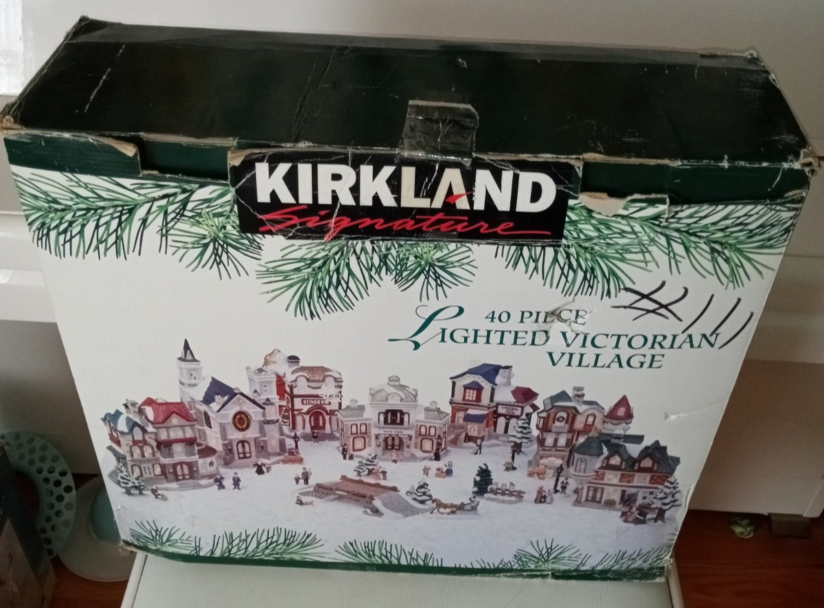 Incomplete Kirkland Signature 40 Piece Christmas Victorian Village For Parts Incomplete Kirkland Signature 40 Piece Christmas Victorian Village For Parts