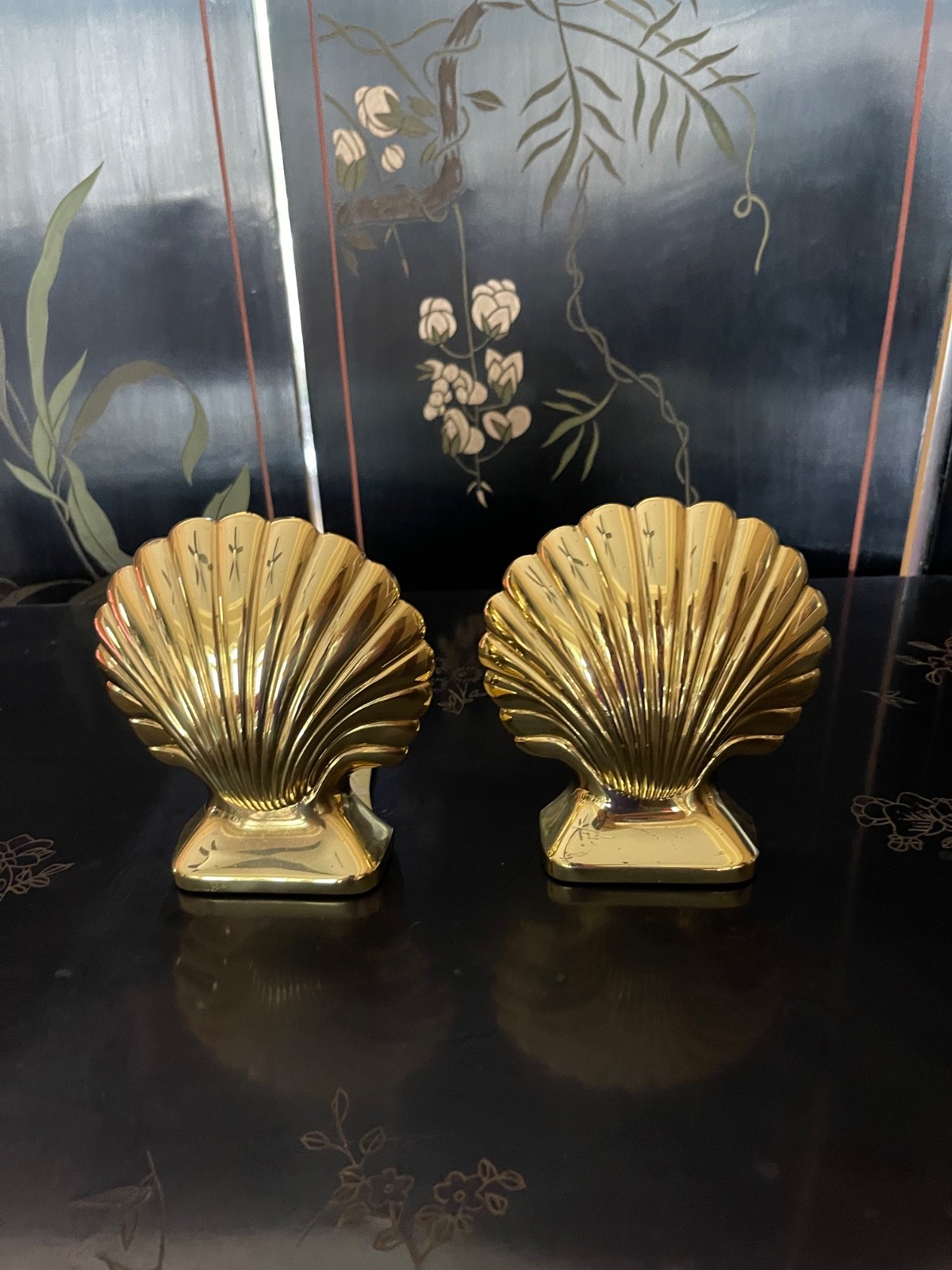 Vtg Baldwin Pair Brass Clam Seashell, Scallop Bookends Henry Ford Museum Vtg Baldwin Pair Brass Clam Seashell, Scallop Bookends Henry Ford Museum