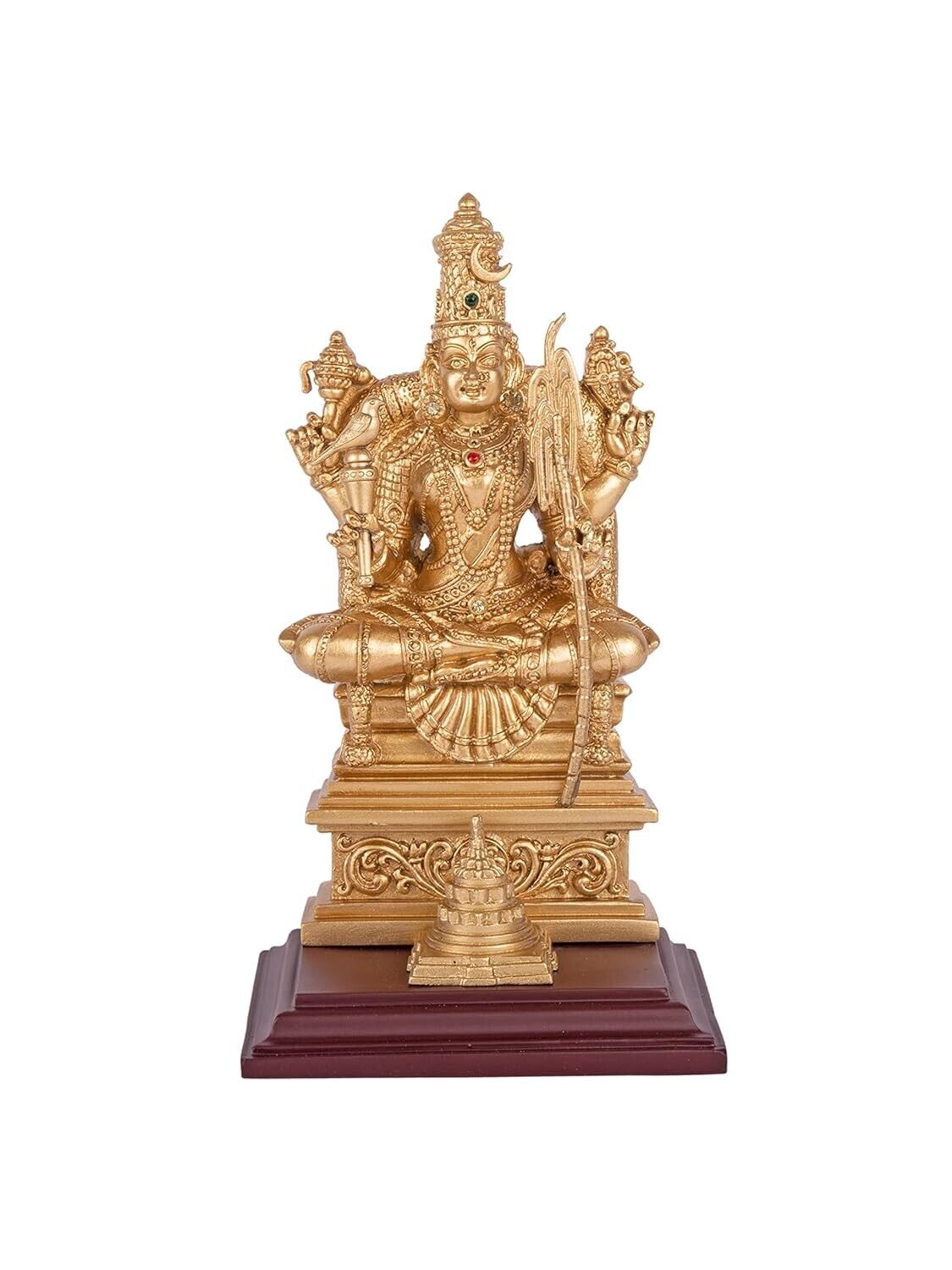 Handcrafted Resin Goddess Sri Kanchi Kamakshi Amman Idol ( Size: 18 cm )