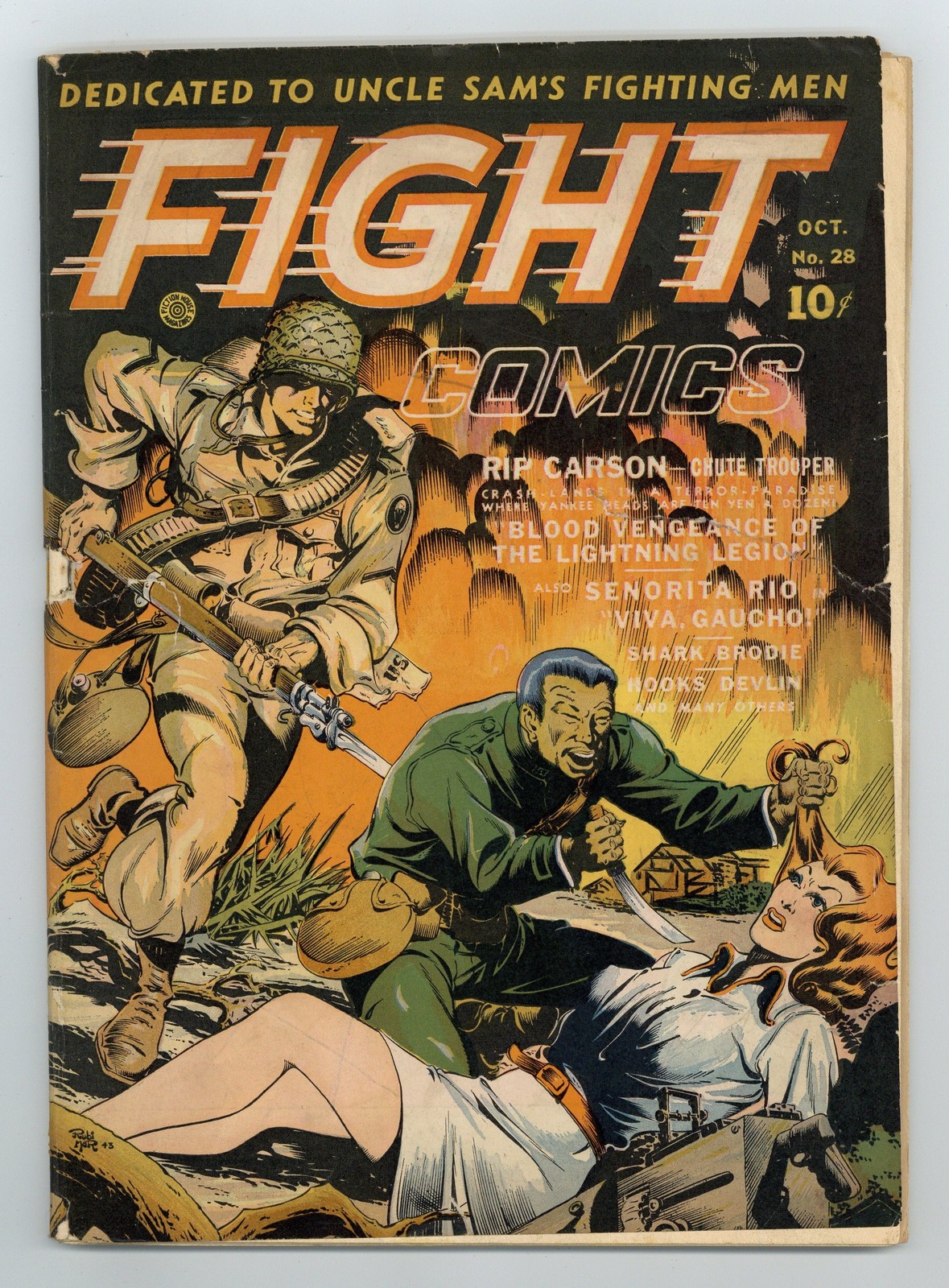 Fight Comics #28 FR/GD 1.5 TRIMMED 1943