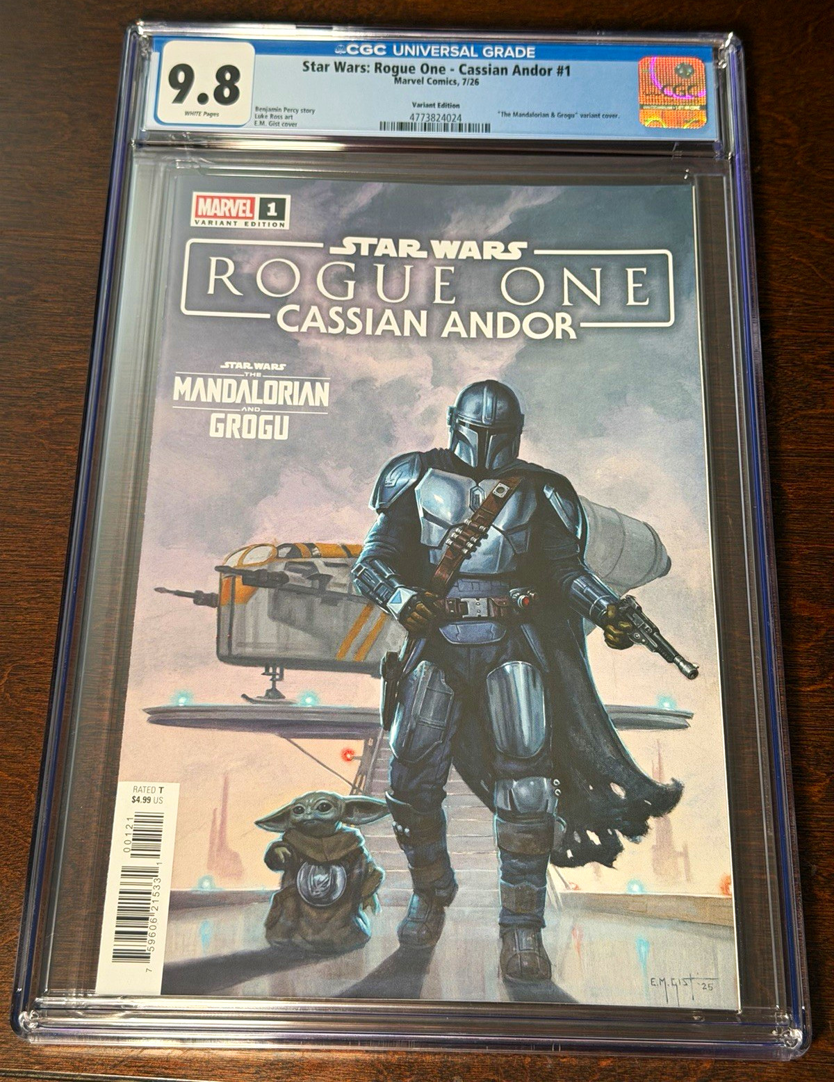 FREE SHIPPING CGC 9.8 Star Wars: Rogue One Cassian Andor #1 Variant Marvel