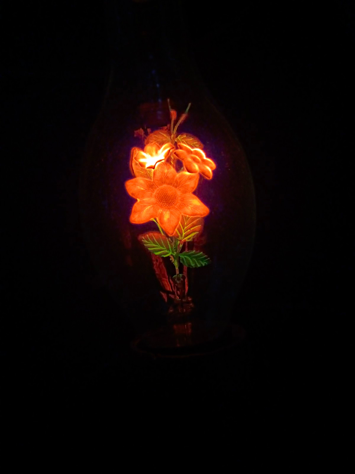Vintage Aerolux Orange Flower Bulb