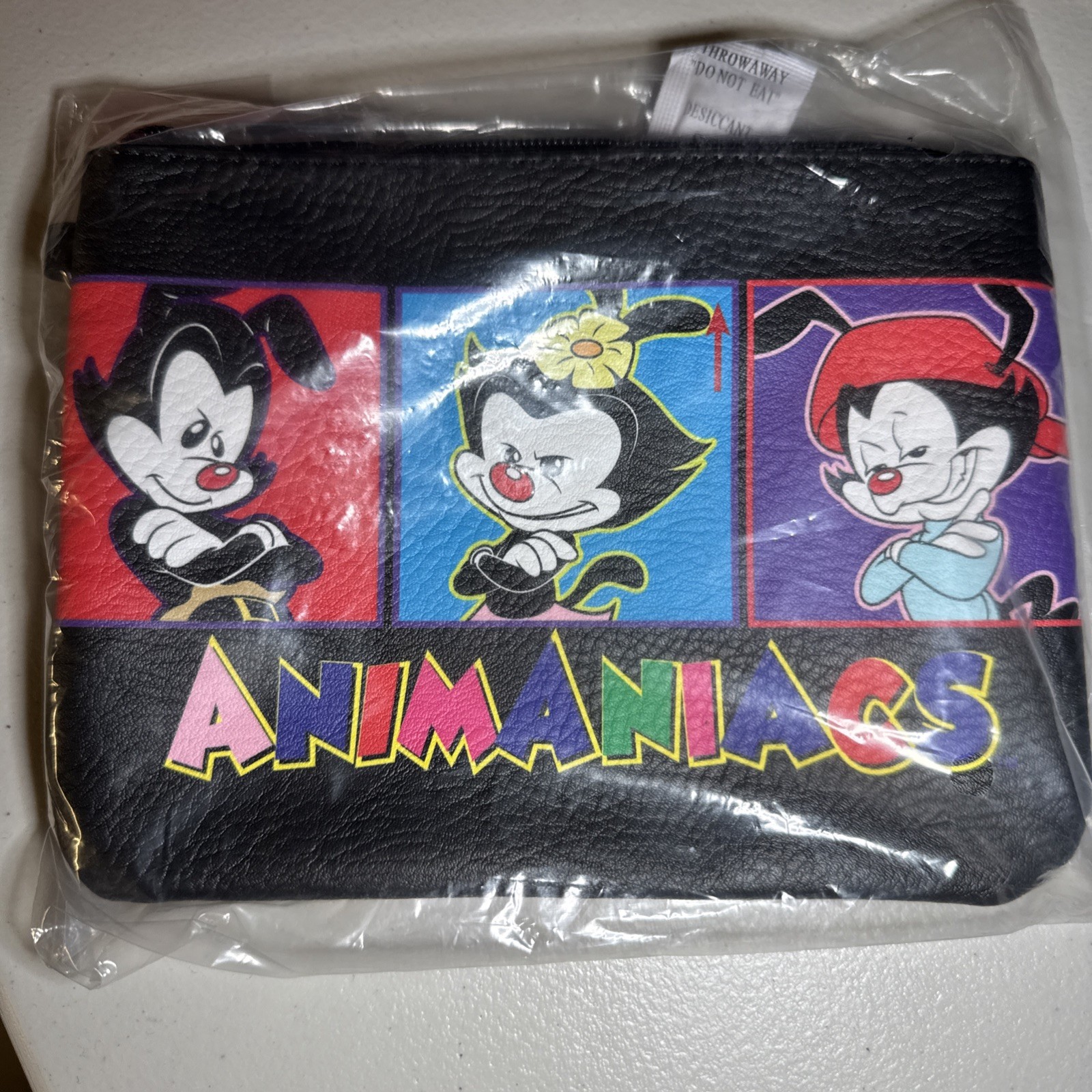 NEW ANIMANIACS Purse Clutch Wristlet Pouch Zipper Yakko Wakko Dot Warner Brother