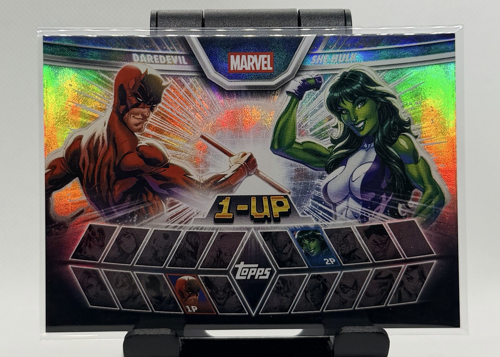 2026 Topps Marvel Neon Daredevil vs She-Hulk #1UP-7 Case Hit