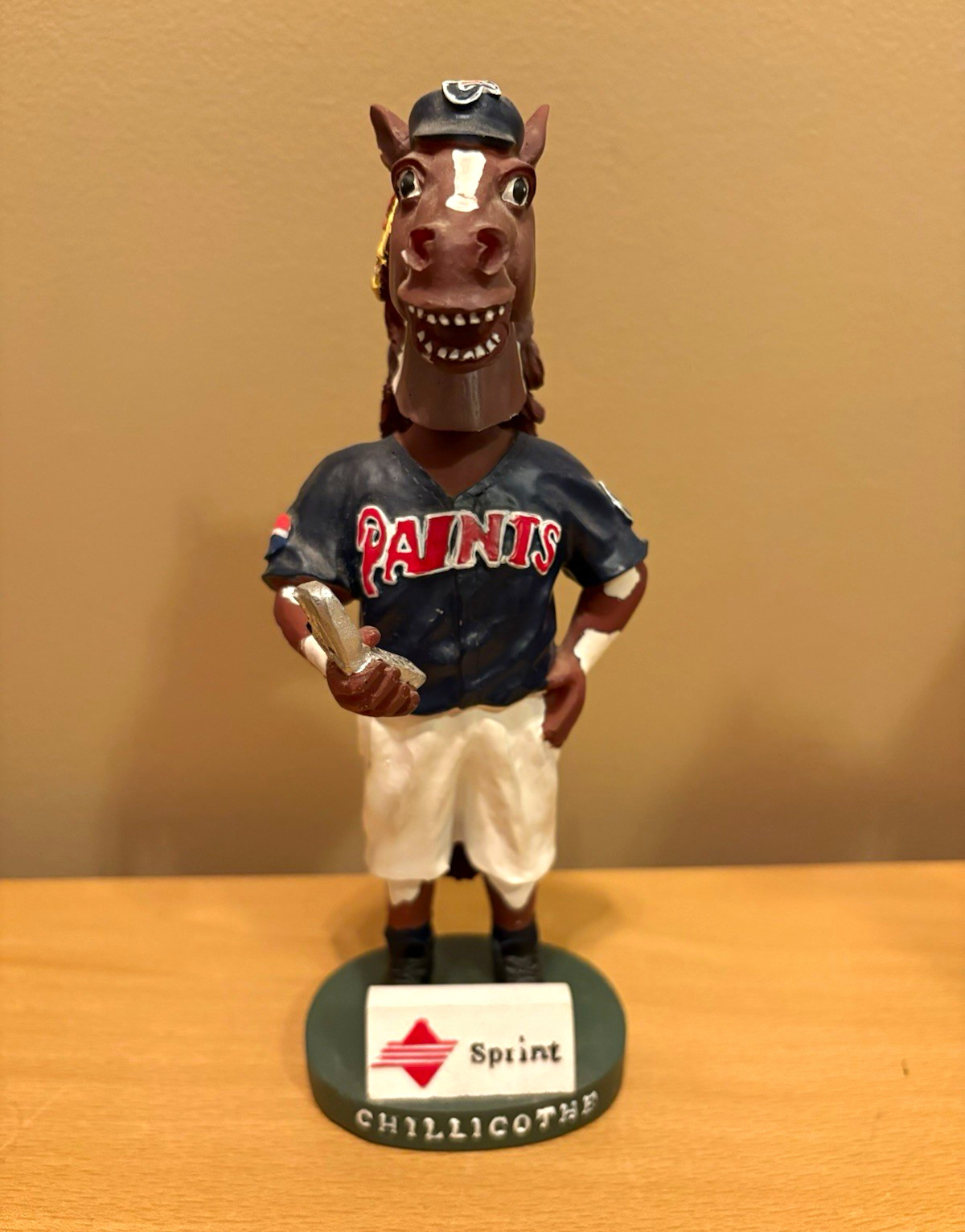 Rare Chillicothe Paints Crazy Horse Chief Mascot Bobblehead Bobble Repaired 2002