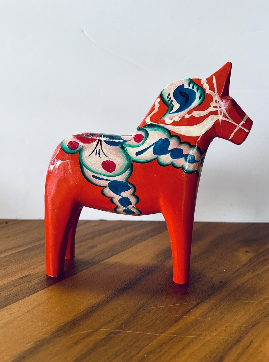 Vintage Nils Olsson Swedish Dala Red Painted Horse 5 Inch Vintage Nils Olsson Swedish Dala Red Painted Horse 5 Inch