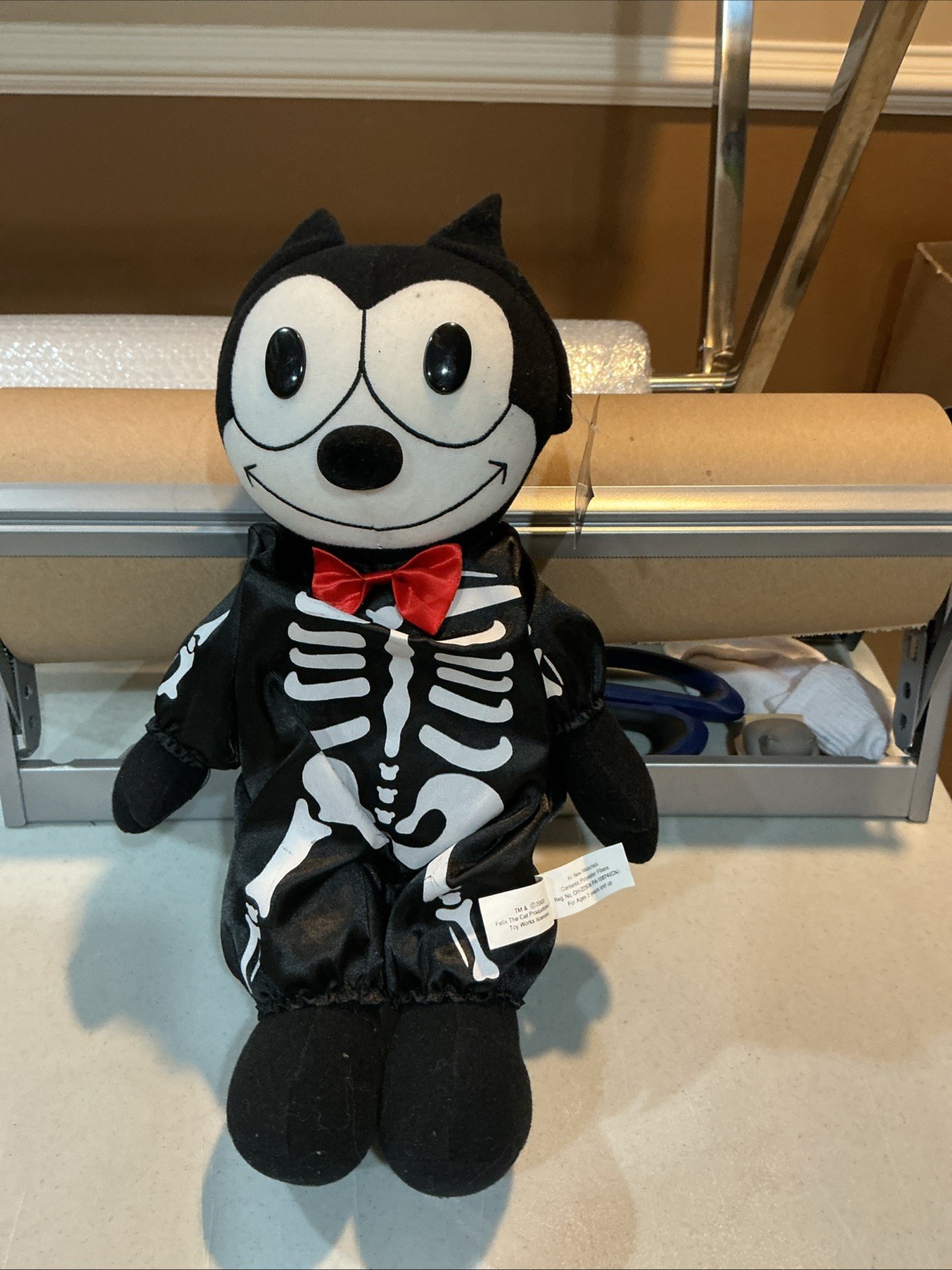 *rare* Vintage Felix the Cat Plush Skull Outfit NWT Smoke Free