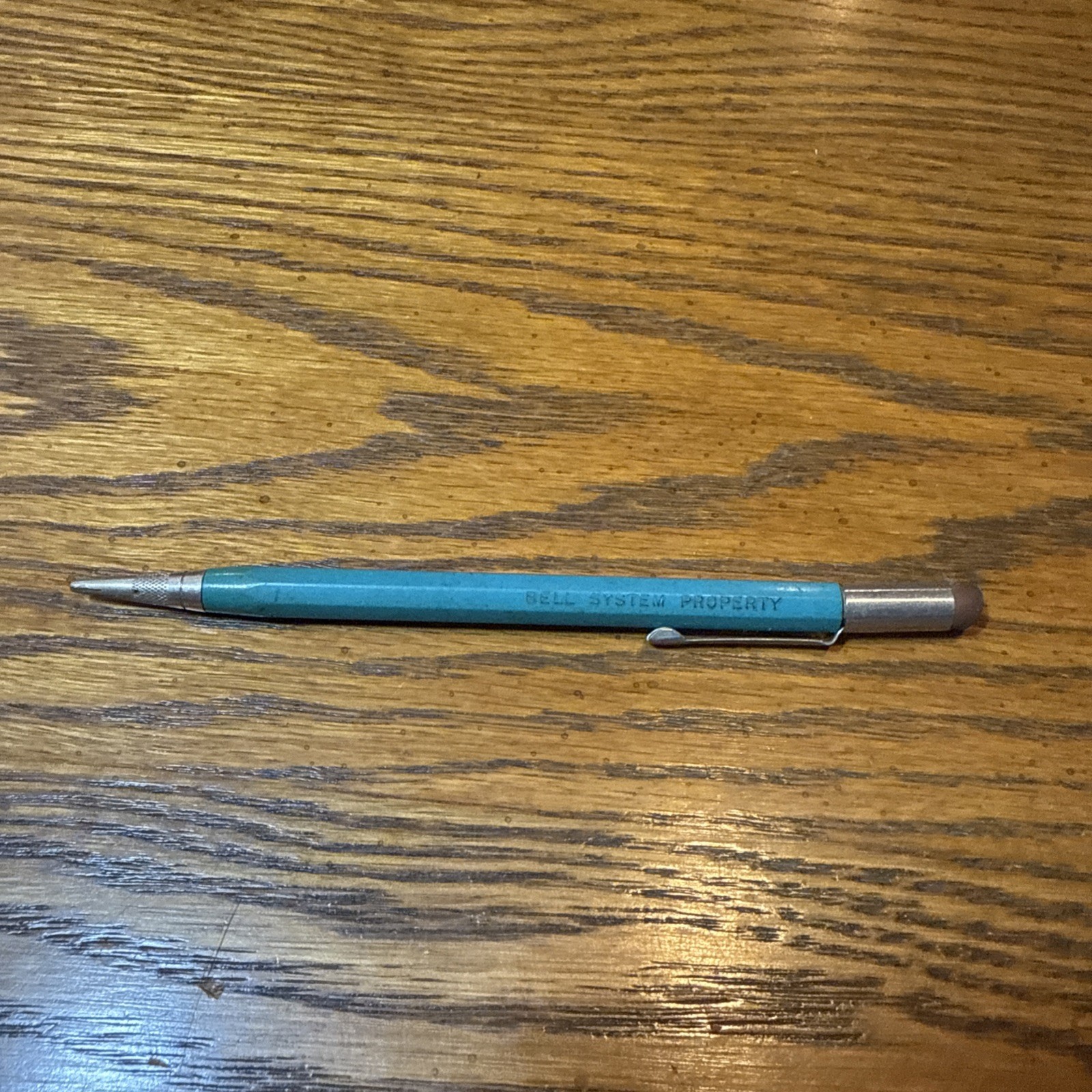 Vintage DUROLITE Teal Mechanical Pencil - Bell System Property