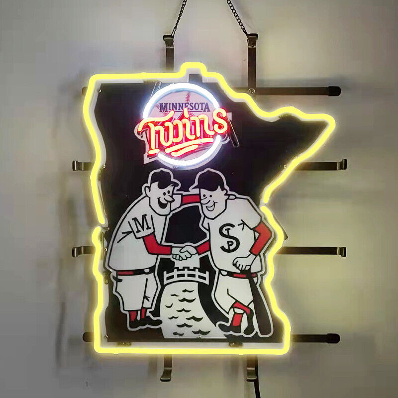 Minnesota Twins City Logo Neon Light Sign Lamp With HD Vivid Printing 19\