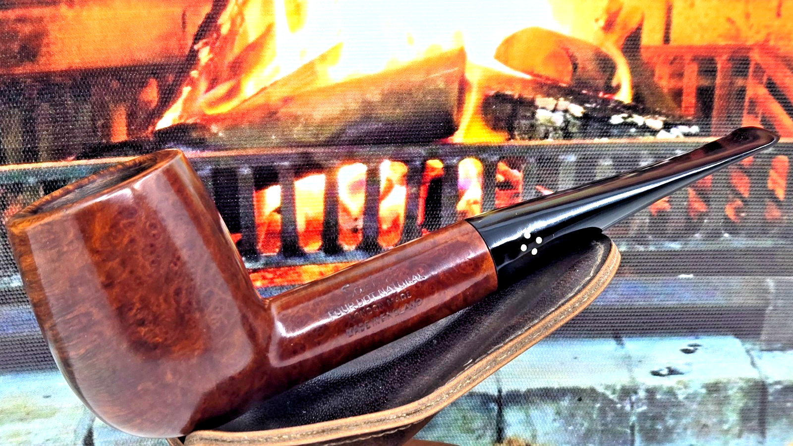 Vintage Sasieni Four Dot Natural Buckingham 55 Estate Pipe 1970\'s Family Era