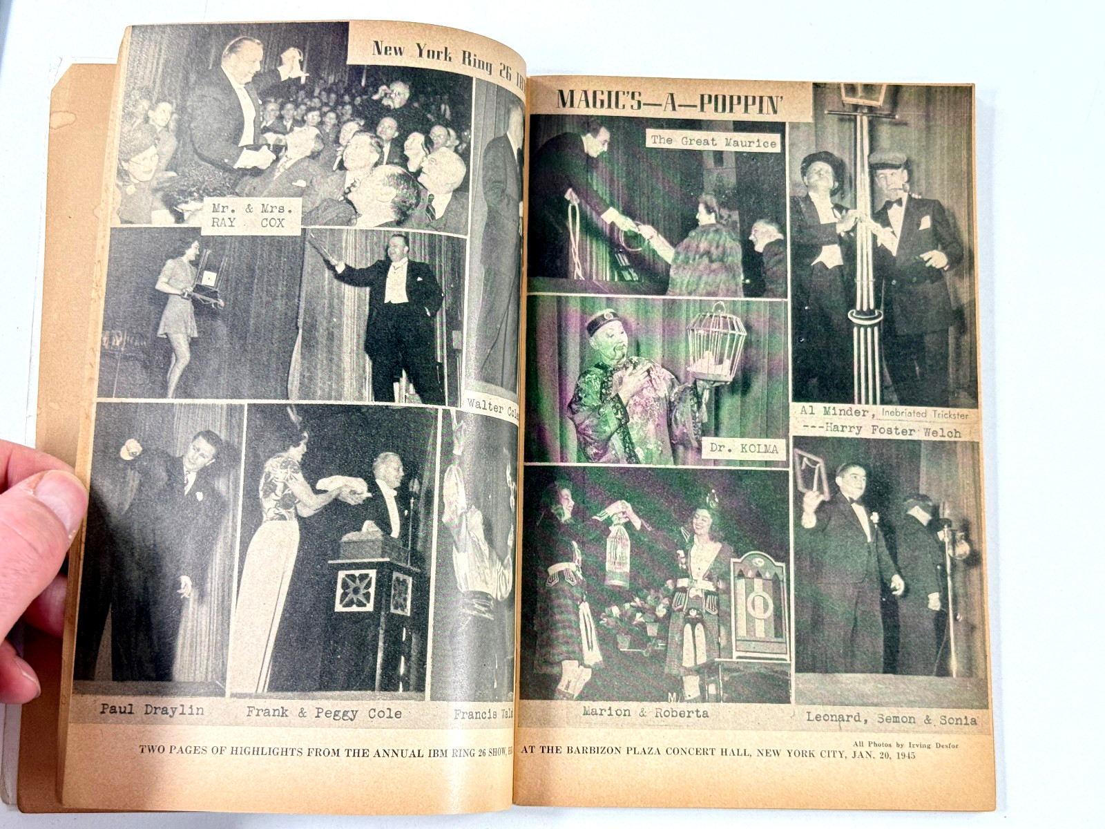 vtg 1945 The Linking Ring Magic Magician Magazine catalog vol.25 no.1