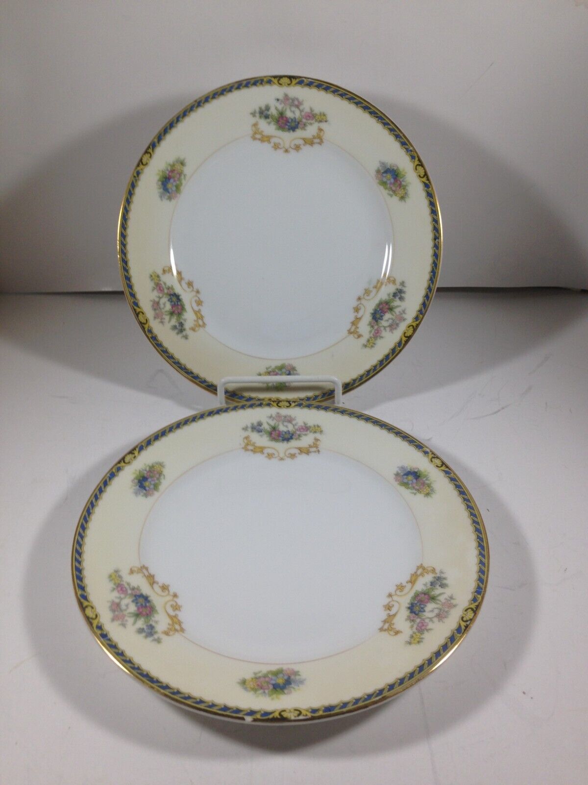 Vintage Noritake ROMANCE 7-3/4” Luncheon Plate One Pair