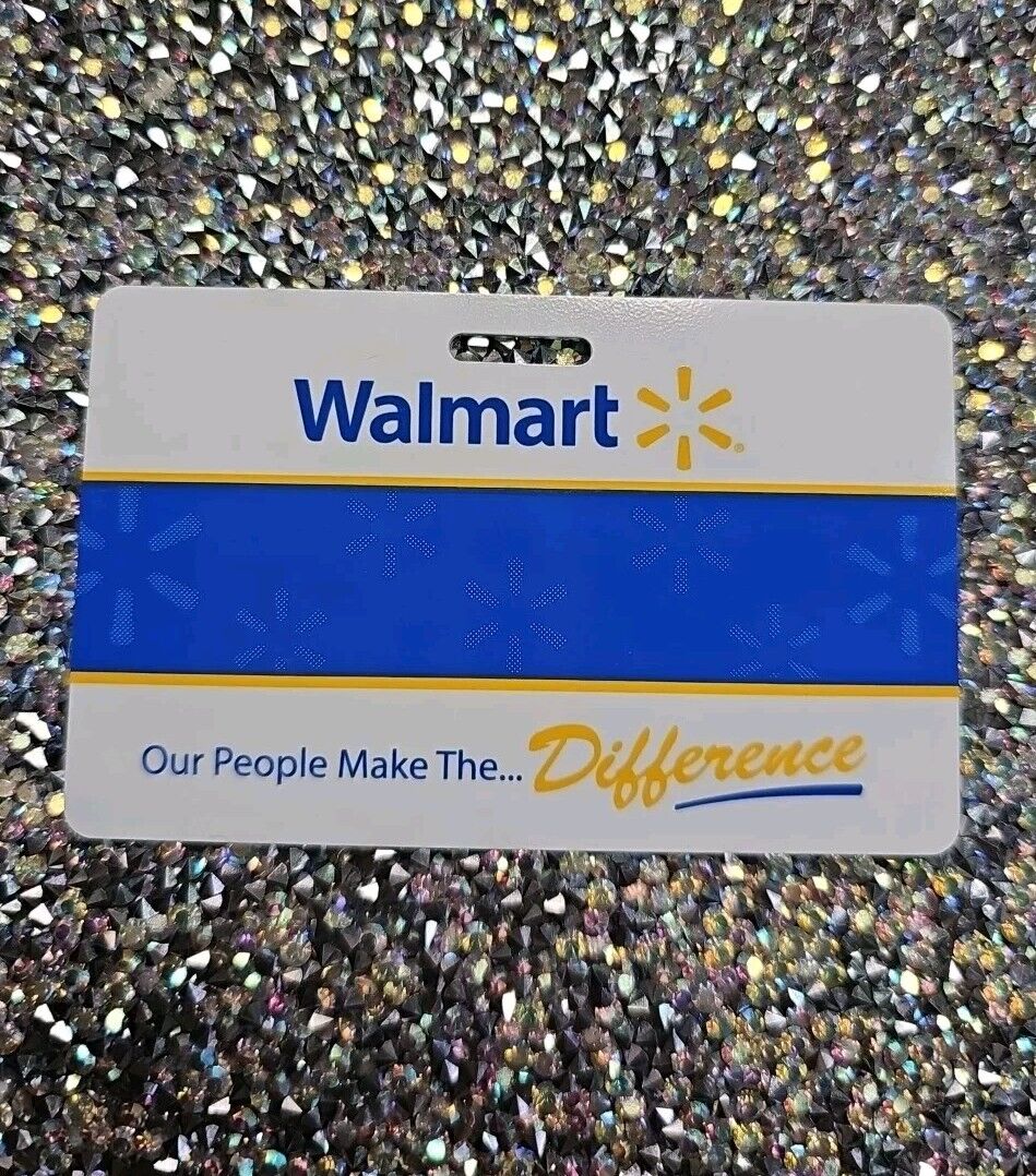 Brand New Never Worn Walmart Name Badge Blue And White 
