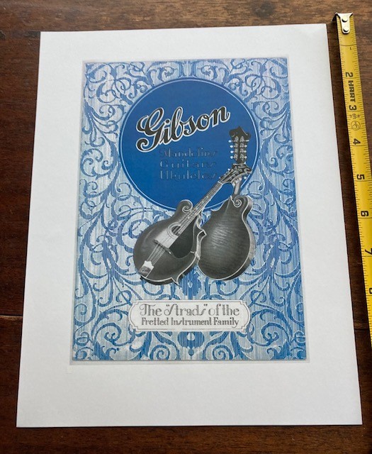 Gibson Mandolin Vintage Ad Poster - F-Style - Bluegrass Celtic Folk Music Irish