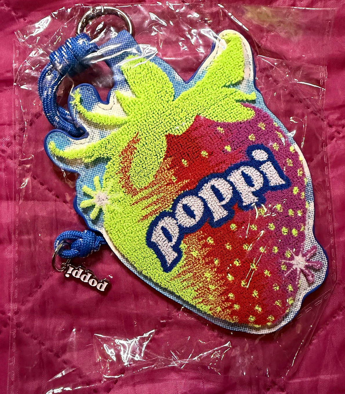 Authentic Poppi Strawberry Major Flavor Tour Keychain 4 X 5 Inch limited edition