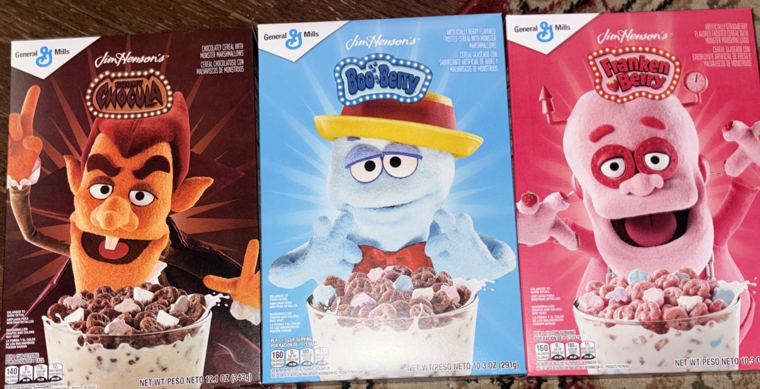 Jim Henson\'s Monster Cereal Count Chocula Franken Berry Boo Halloween 2026. NIB