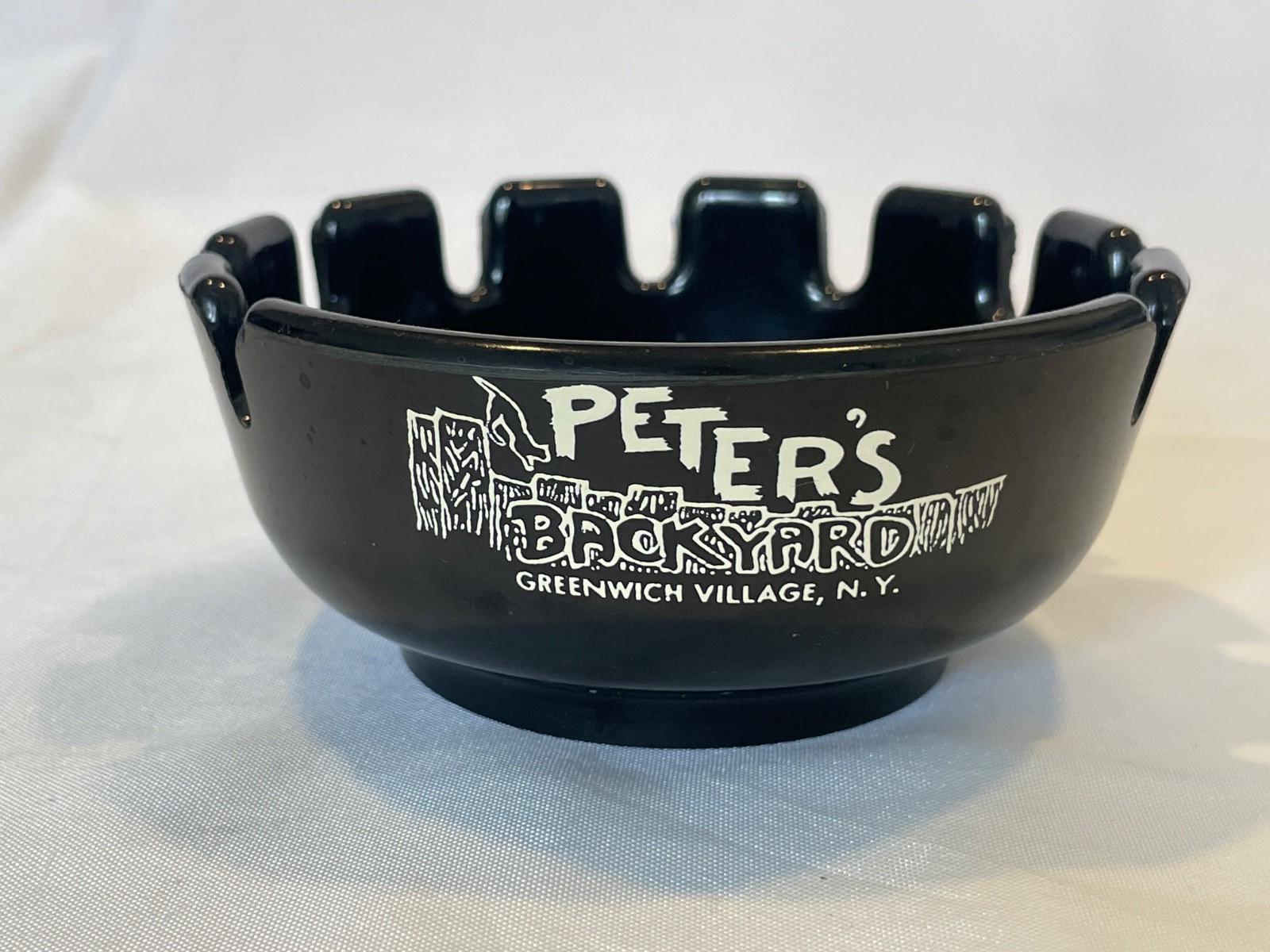 Vintage Peter's Backyard Restaurant NYC Greenwich Village Ashtray Made in USA