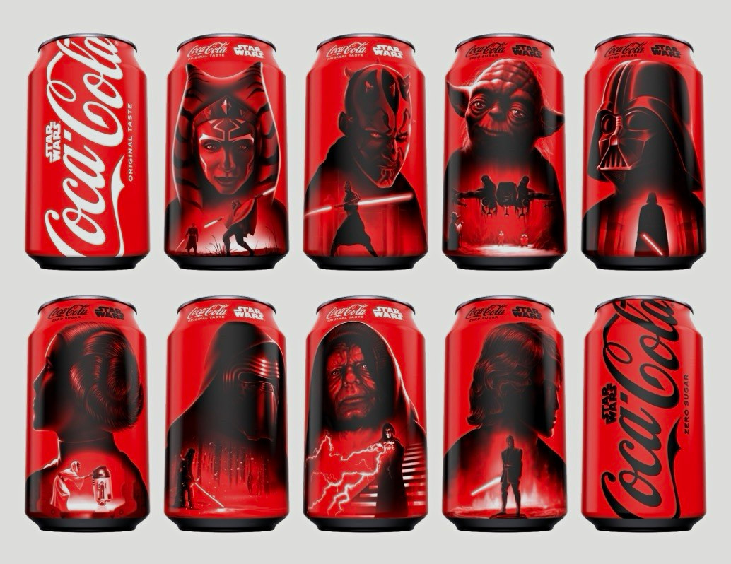 Coca-Cola Star Wars Limited Edition Red/Black Collectible 8 Can Set Coca-Cola Star Wars Limited Edition Red/Black Collectible 8 Can Set