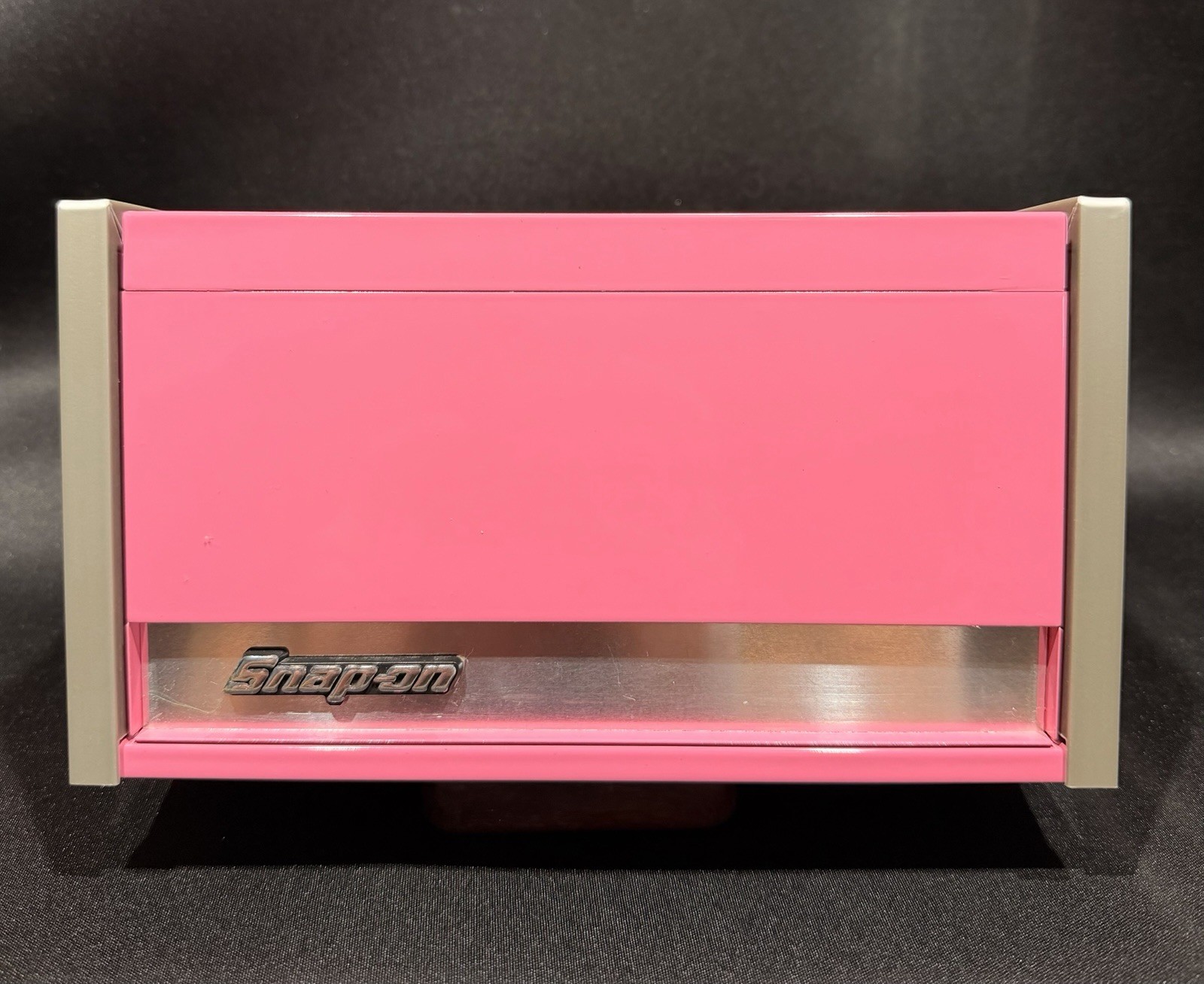 Snap-on Pink Mini Micro Tool Box 3 Drawer Top Chest Metal Jewelry Storage