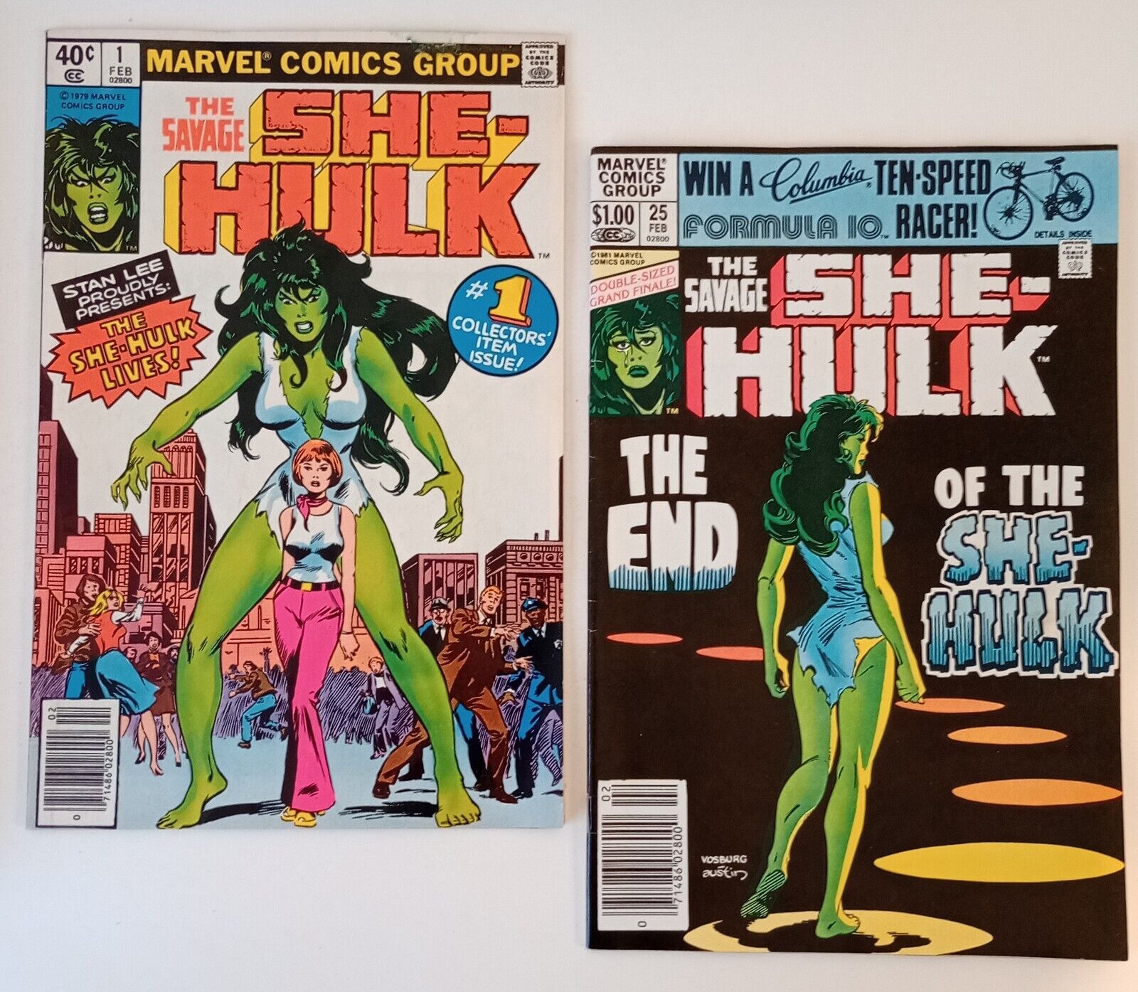 Savage She-Hulk #1  & 25 (1st app & Origin of She-Hulk/Last Issue) 1980 