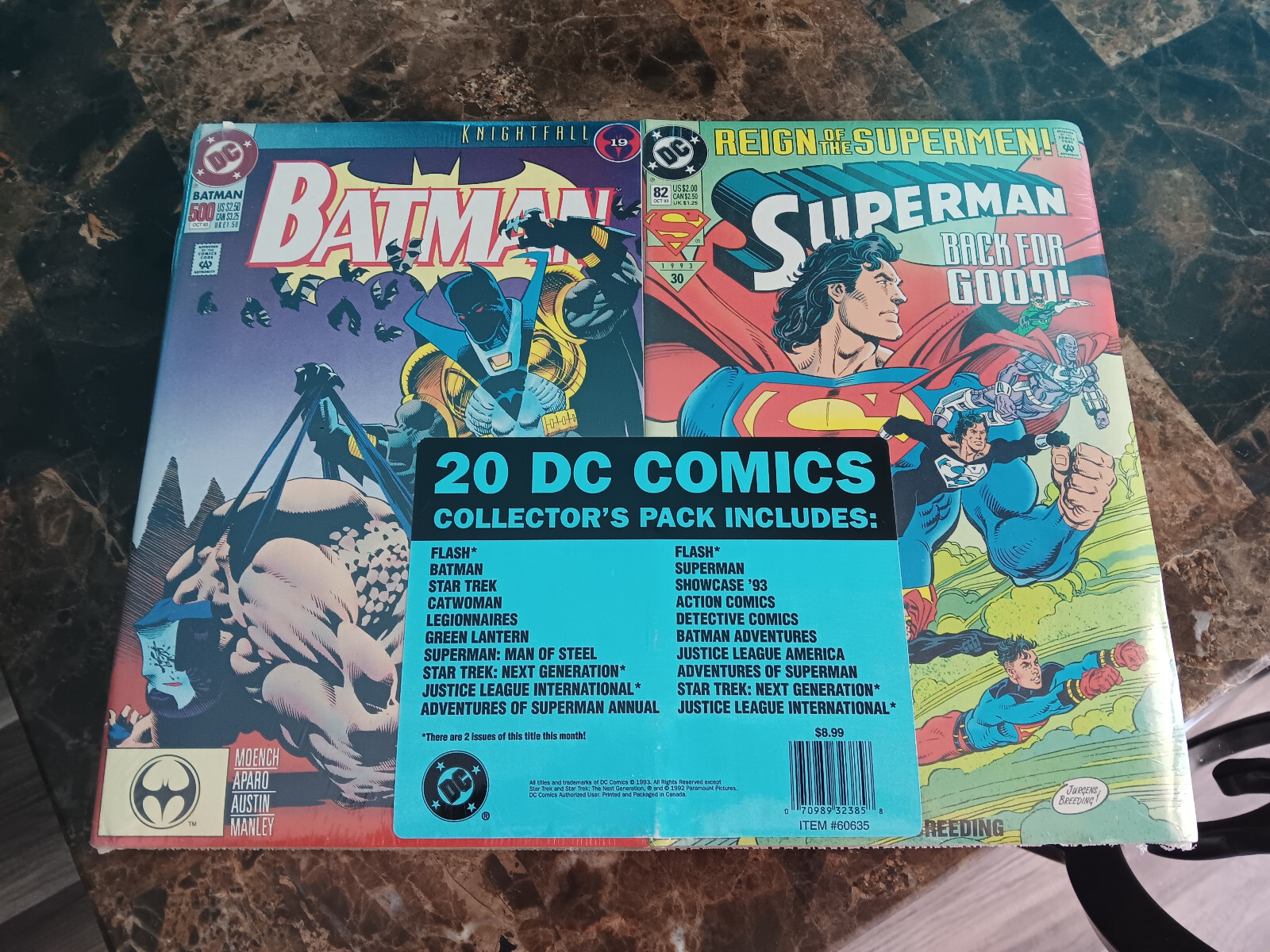 VTG 20 DC Comics pack SEALED 1993  Batman Superman green lantern etc etc NEW.