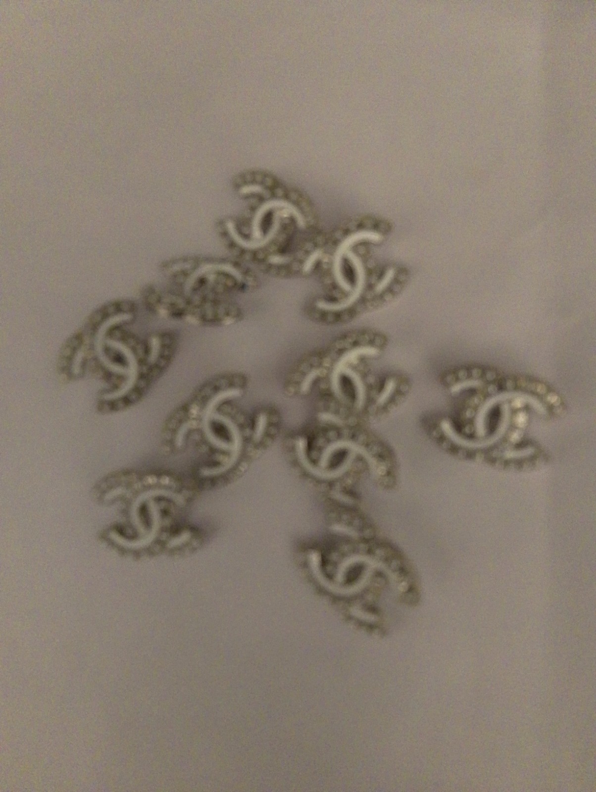 Lot Of ten 22 Mm Designer Cc Vintage Button Silver Tone Chanel 10 BUTTONS