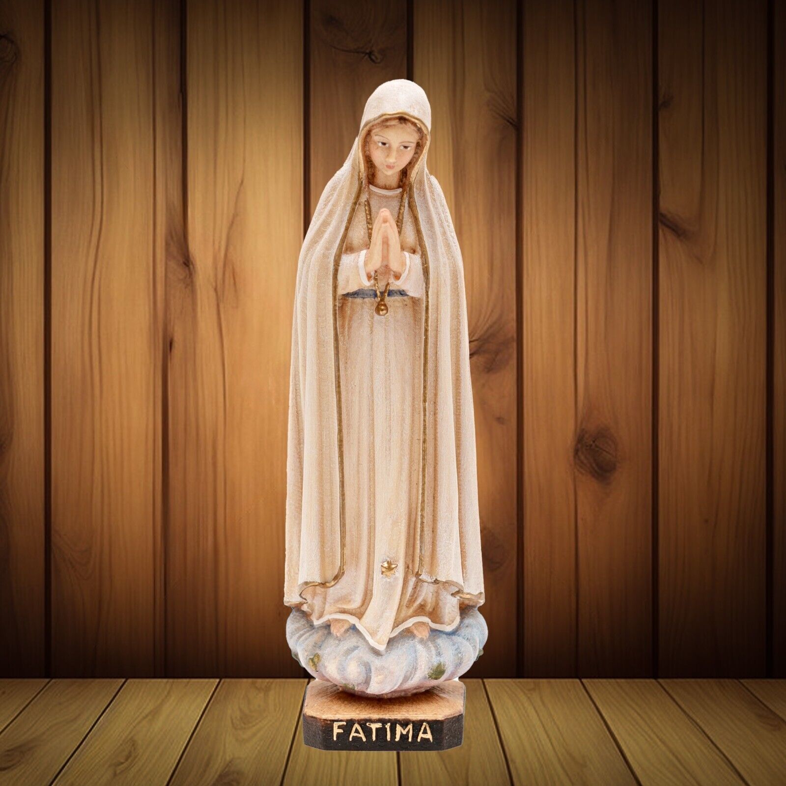Statue Our Lady Of Fatima 13 cm in wood