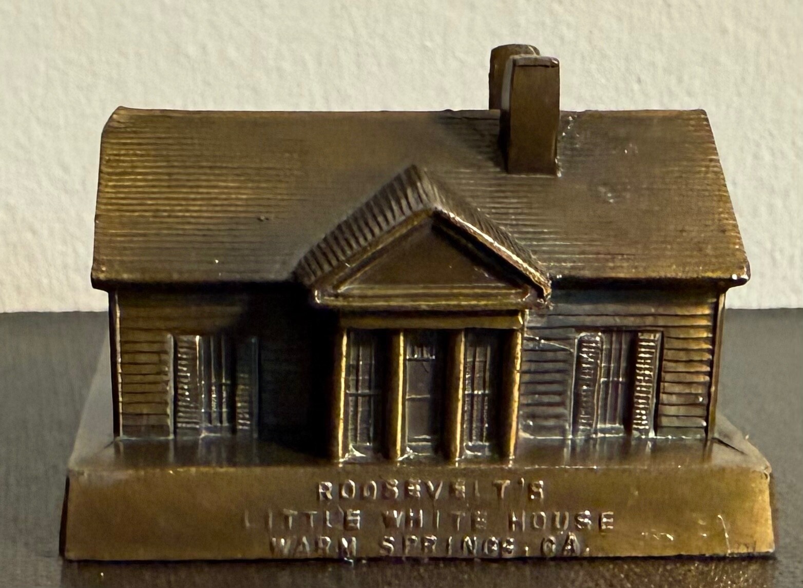 Vintage Roosevelt\'s Little White House Metal Souvenir Building Warm Springs GA