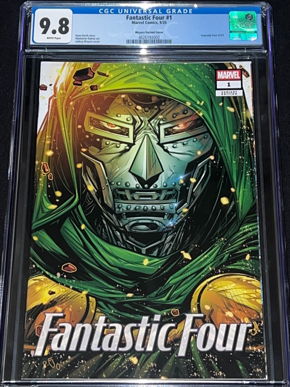 Fantastic Four #1  CGC 9.8 - Jonboy Meyers Doctor Doom Variant - 2025