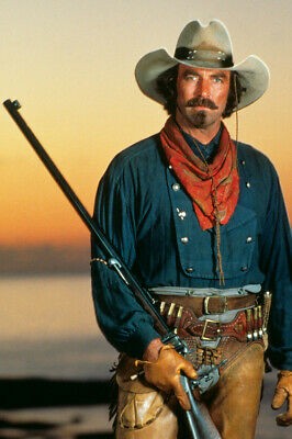 Quigley Down Under Tom Selleck great western portrait holding rifle 24x36 Poster