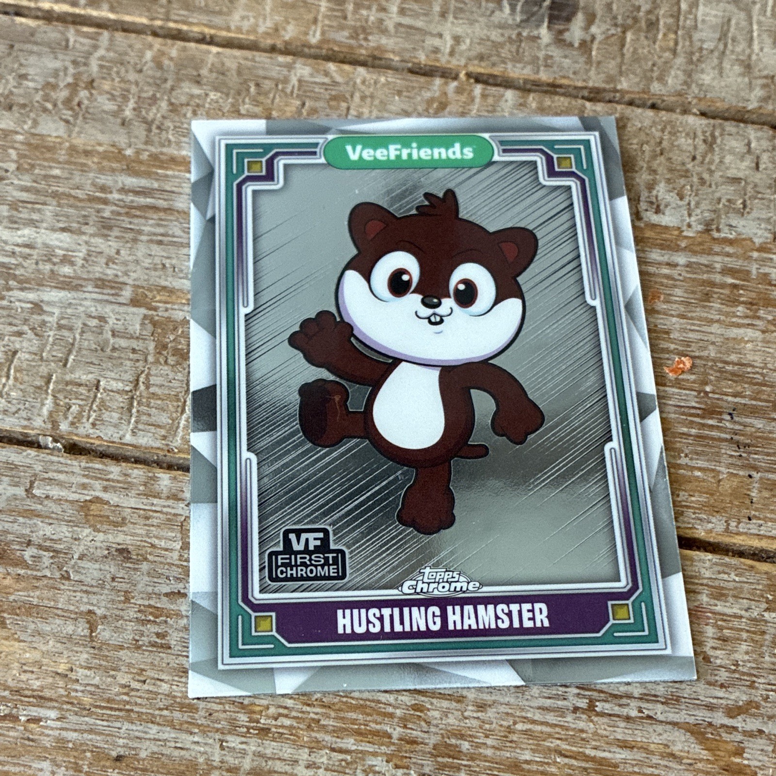 Topps 2025 Topps Chrome VeeFriends Hustling Hamster #11 1st Edition Card